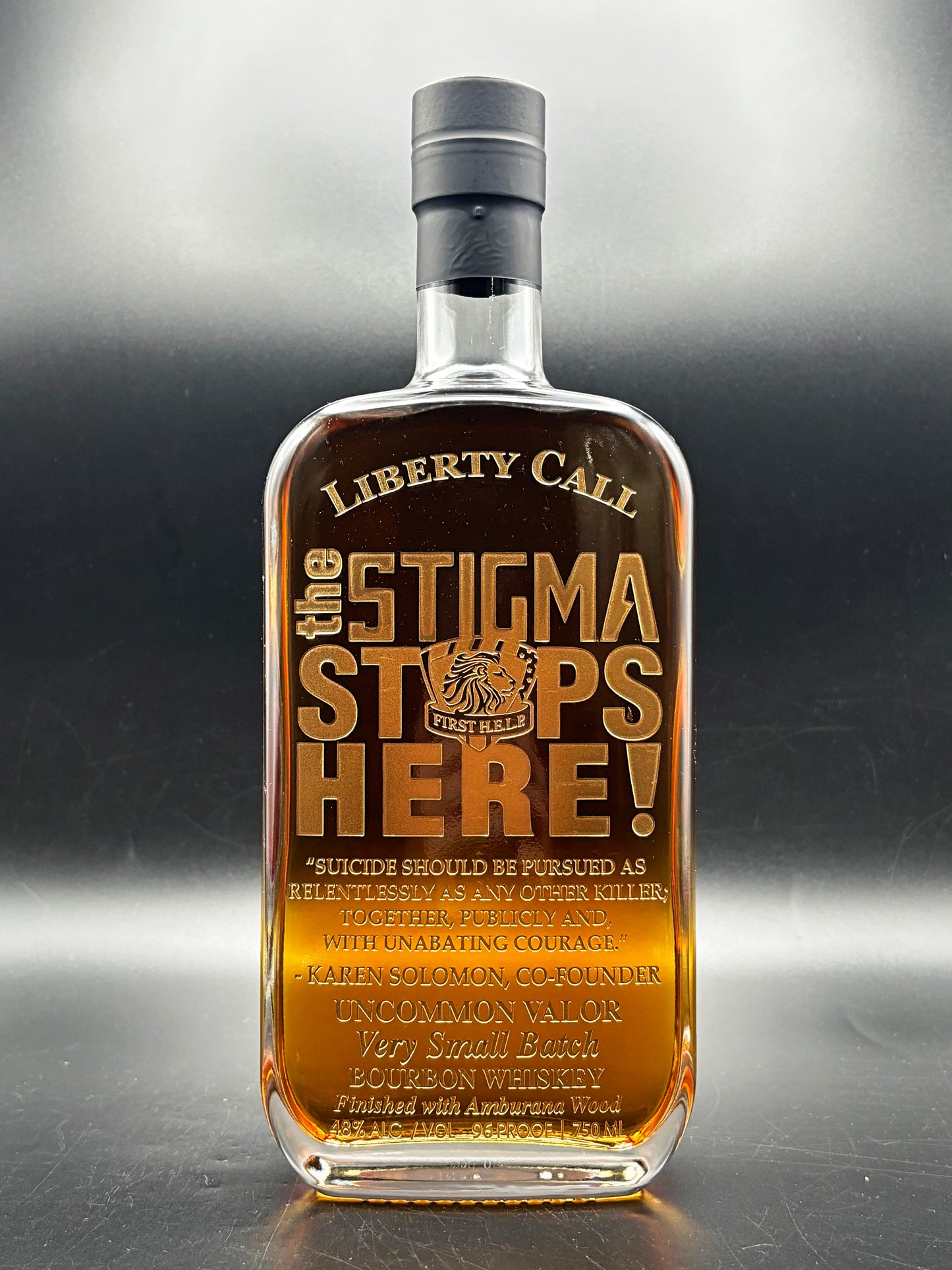 First H.E.L.P. Commemorative Whiskey Bottle