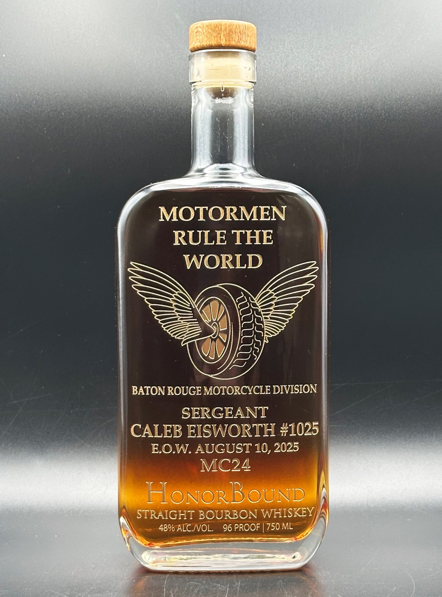 Sergeant Caleb Eisworth - Baton Rouge Police Department Memorial Bottle