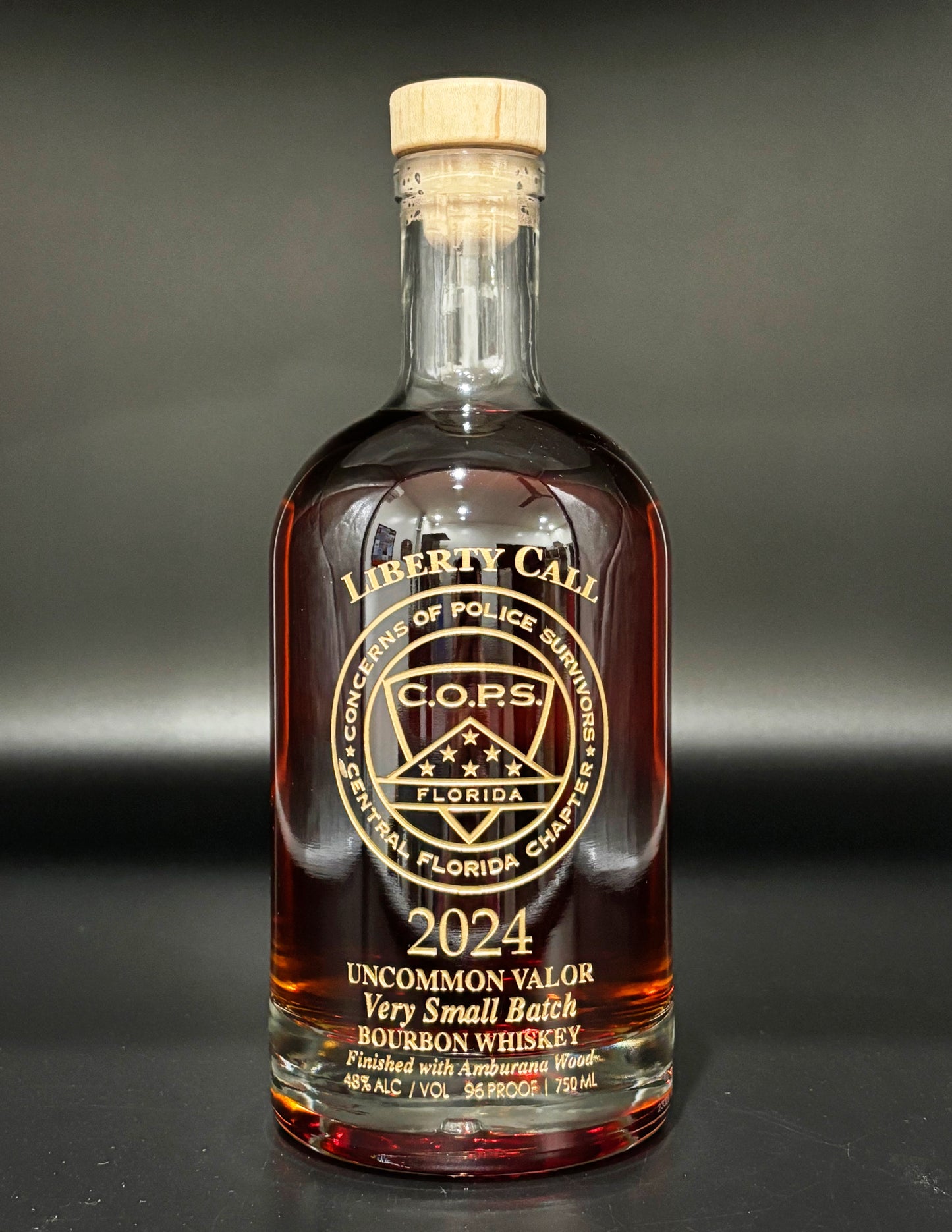 Central Florida Concerns of Police Survivors (COPS) Commemorative Whiskey Bottle