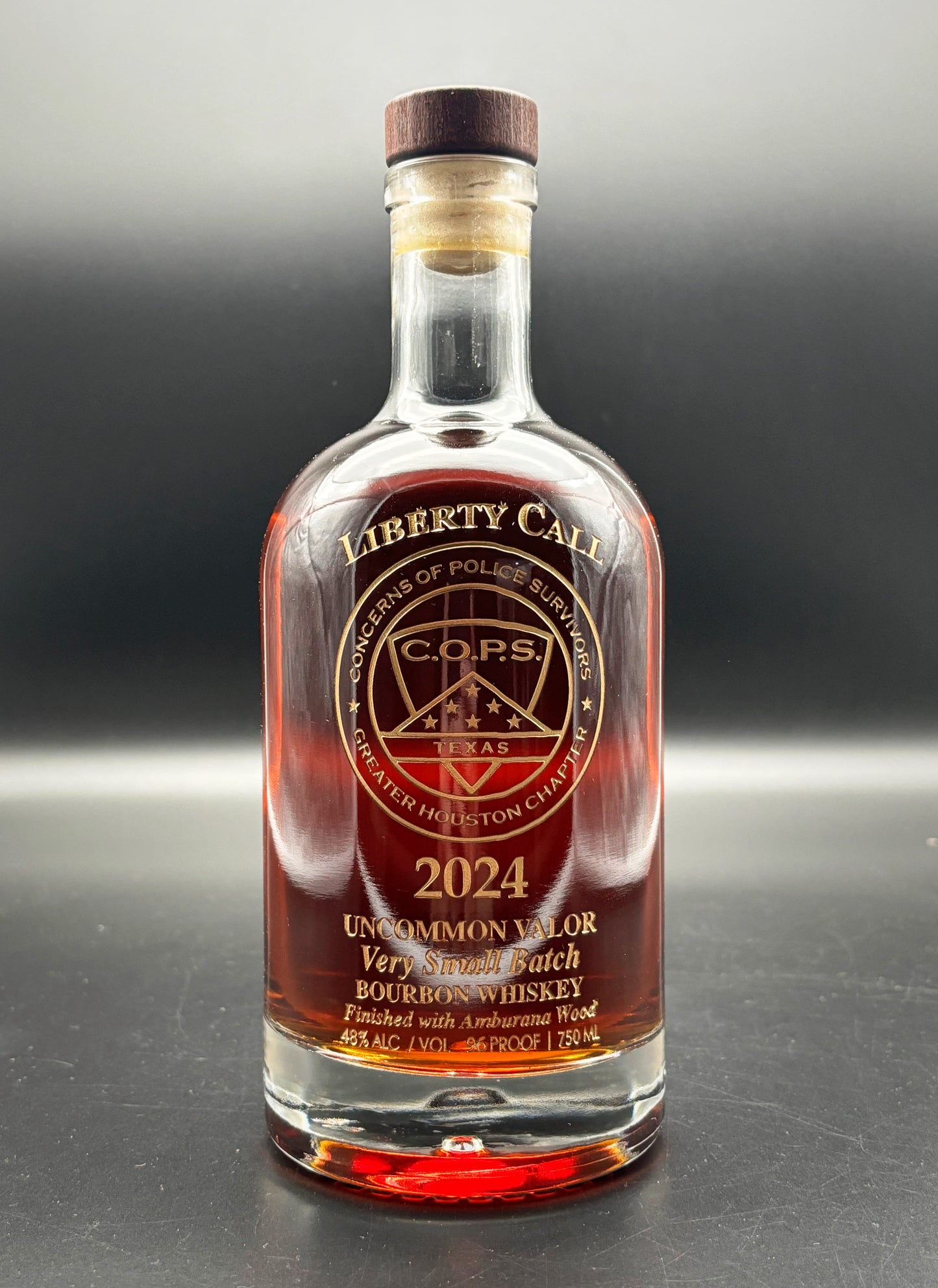 Greater Houston Concerns of Police Survivors (COPS) Commemorative Whiskey Bottle