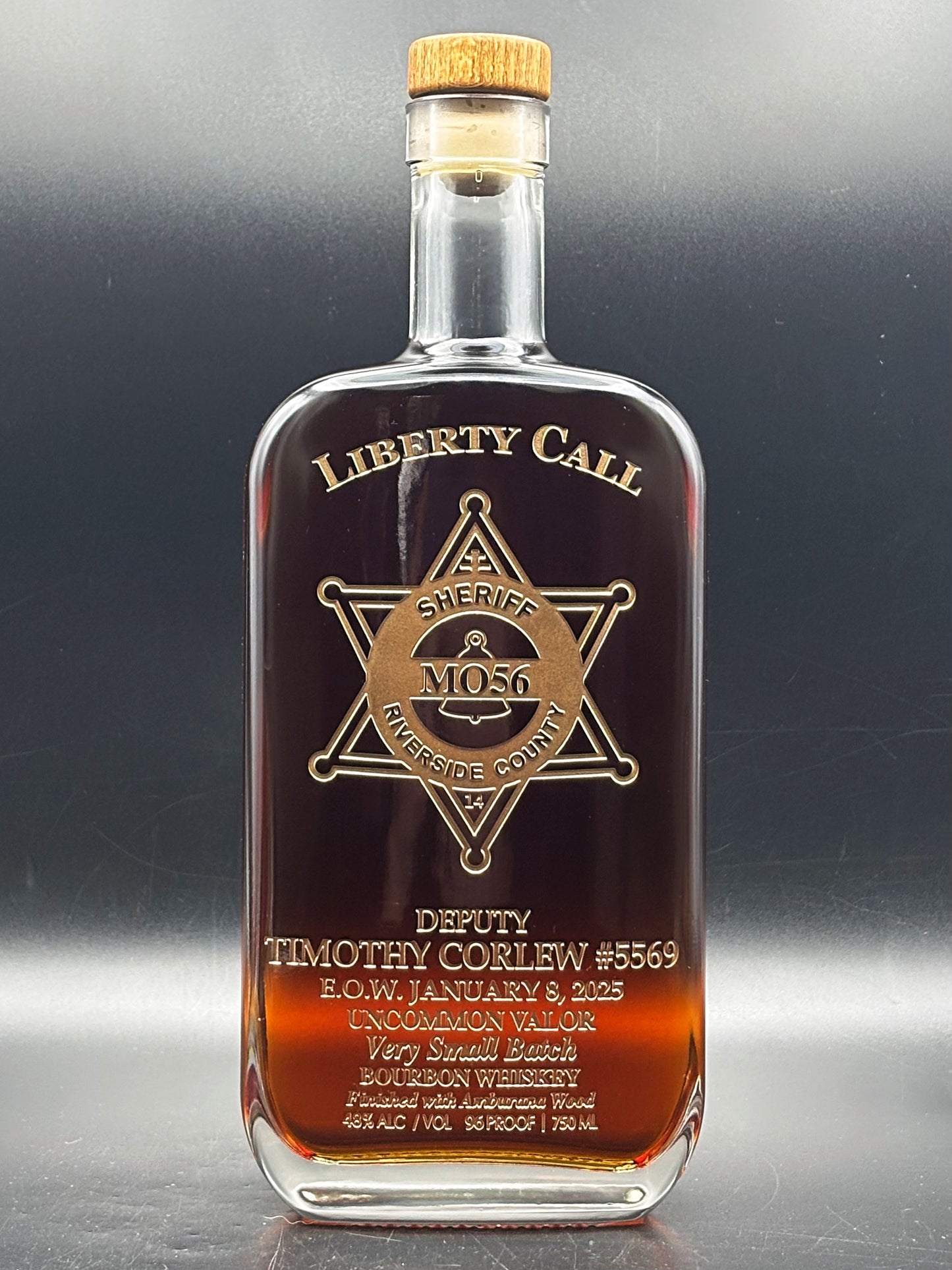 Deputy Timothy Corlew Memorial Bottle - Riverside County Sheriff's Department