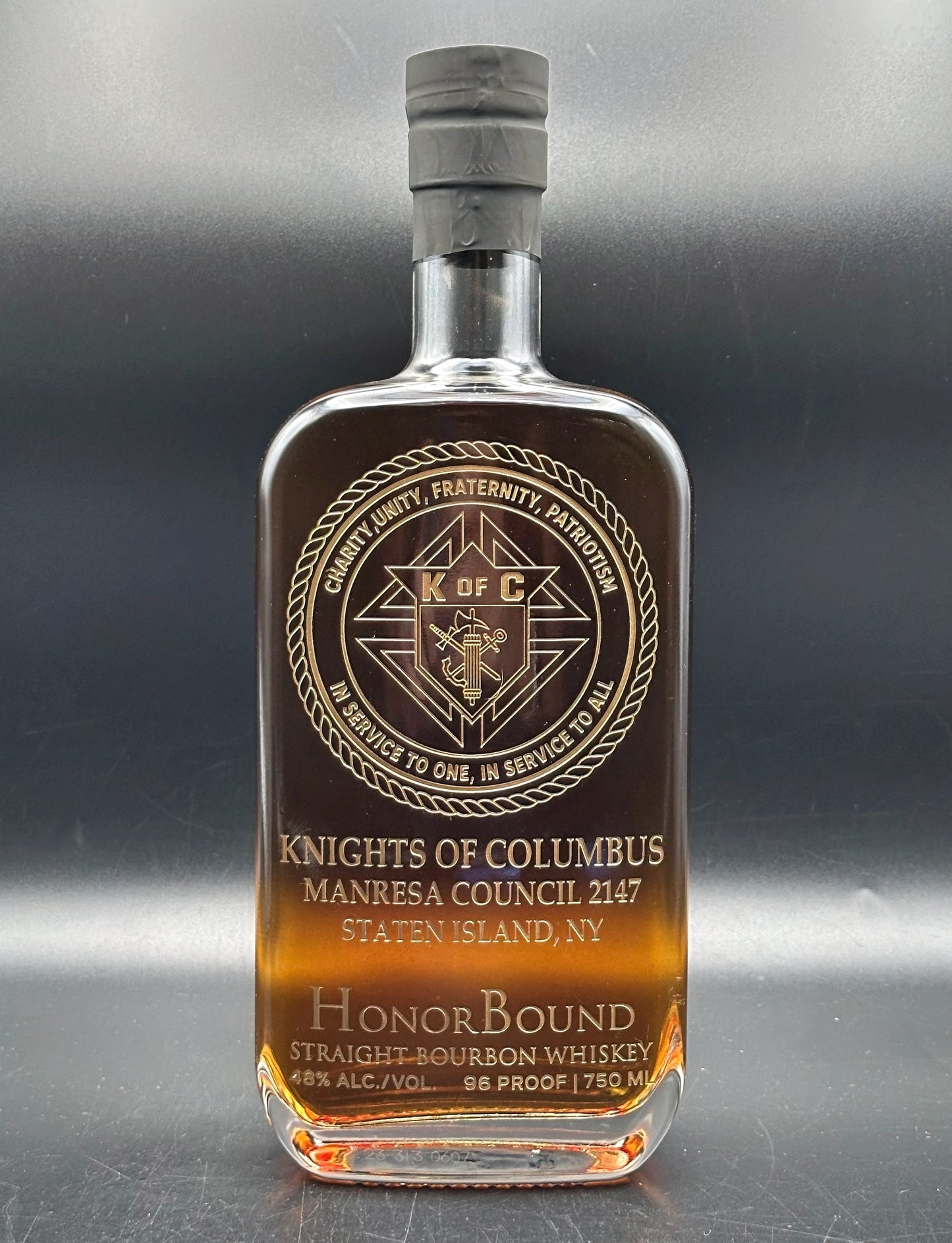 Knights of Columbus Manresa Council 2147 Whiskey Bottle