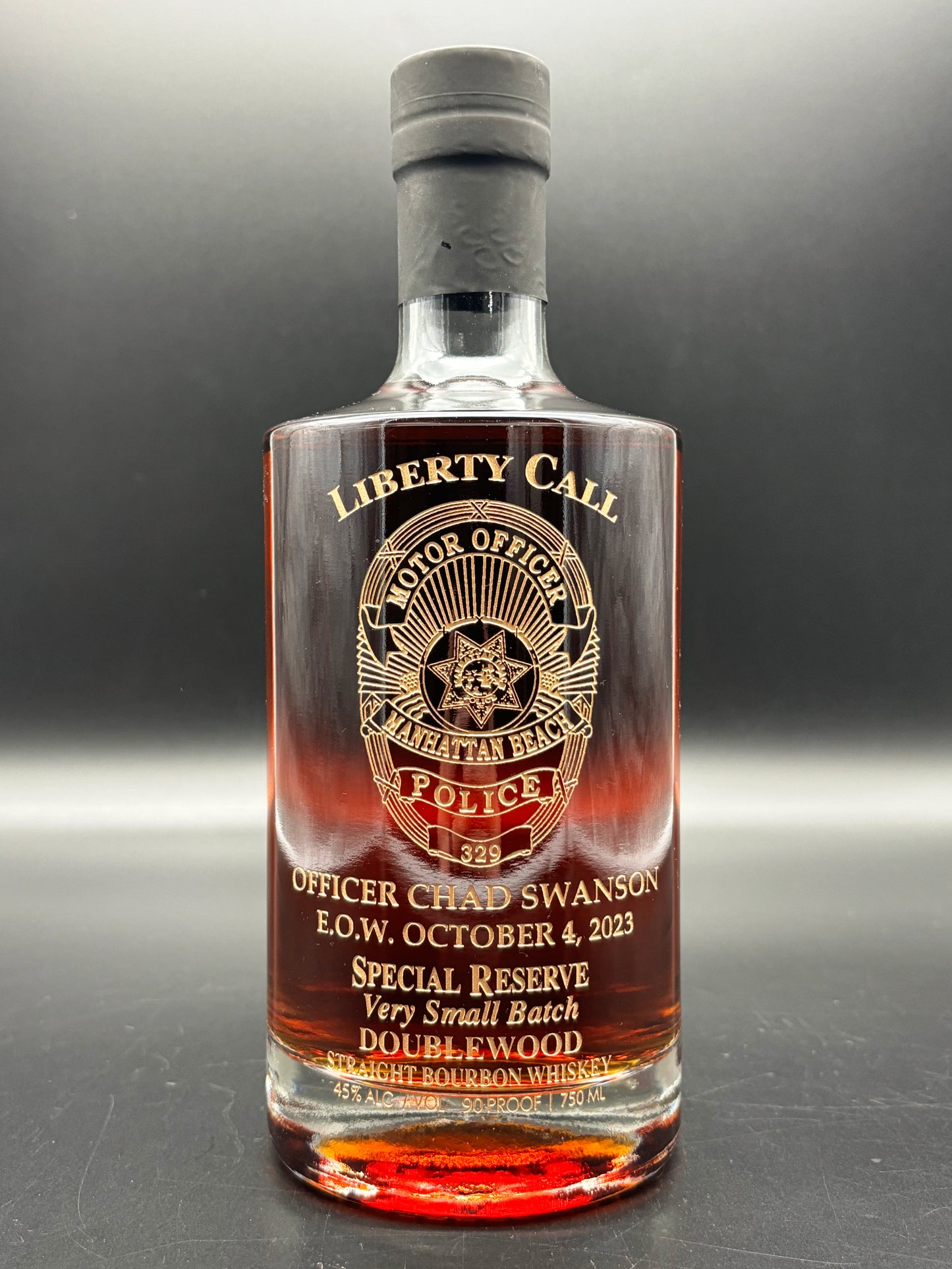Manhattan Beach Officer Chad Swanson Memorial Bottle