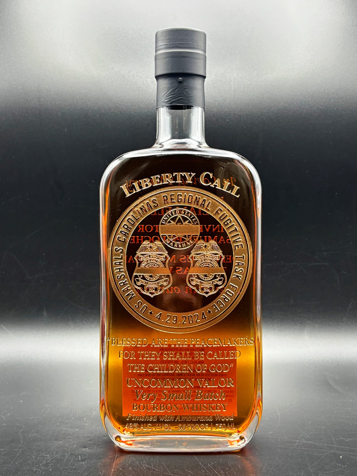 Marshals Carolinas Region Fugitive Task Force William Elliott, Samuel Poloche, Thomas Weeks Memorial Bottle