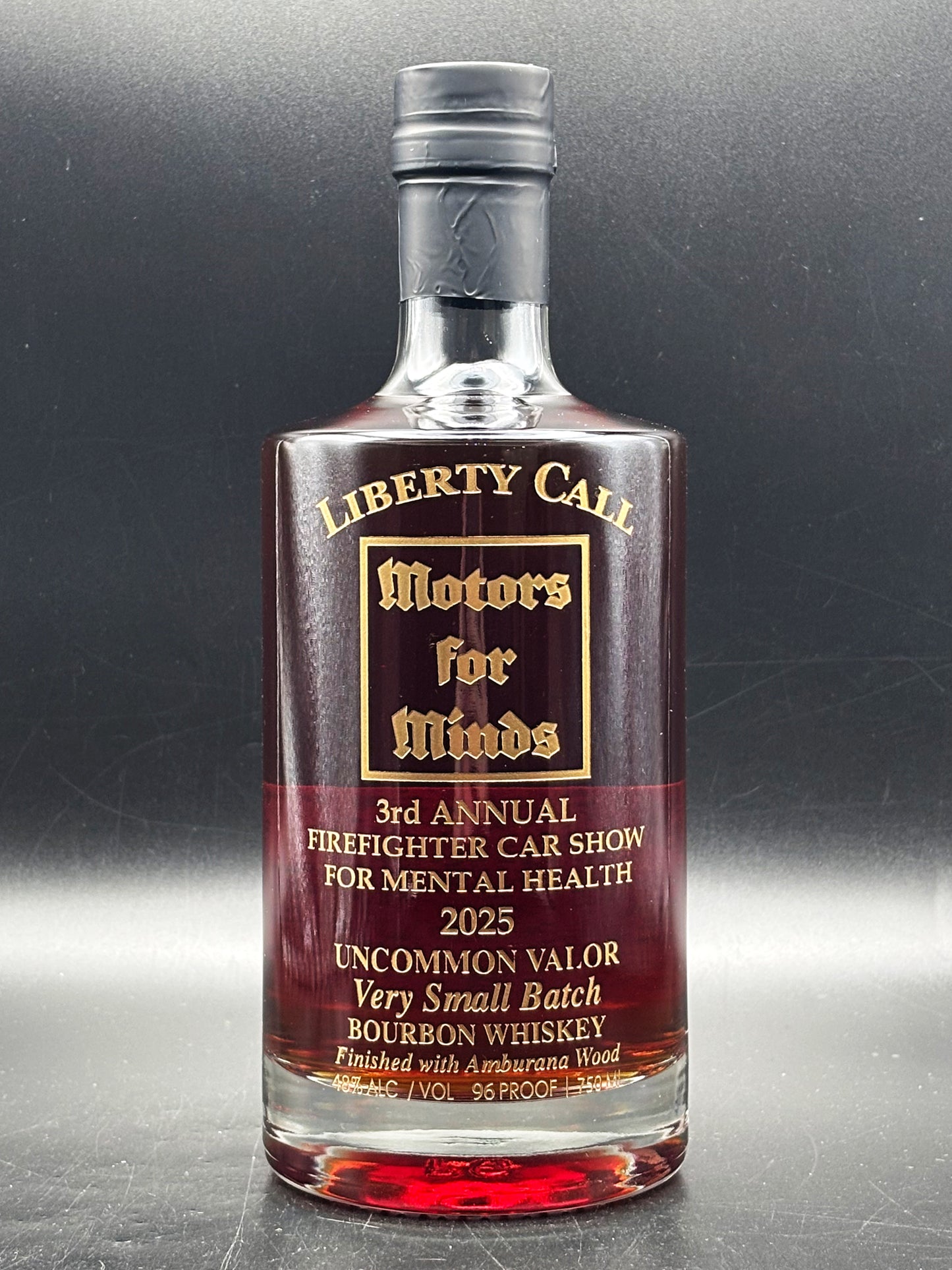 Motors for Minds 3rd Annual Firefighter Car Show for Mental Health 2025 Whiskey Bottle