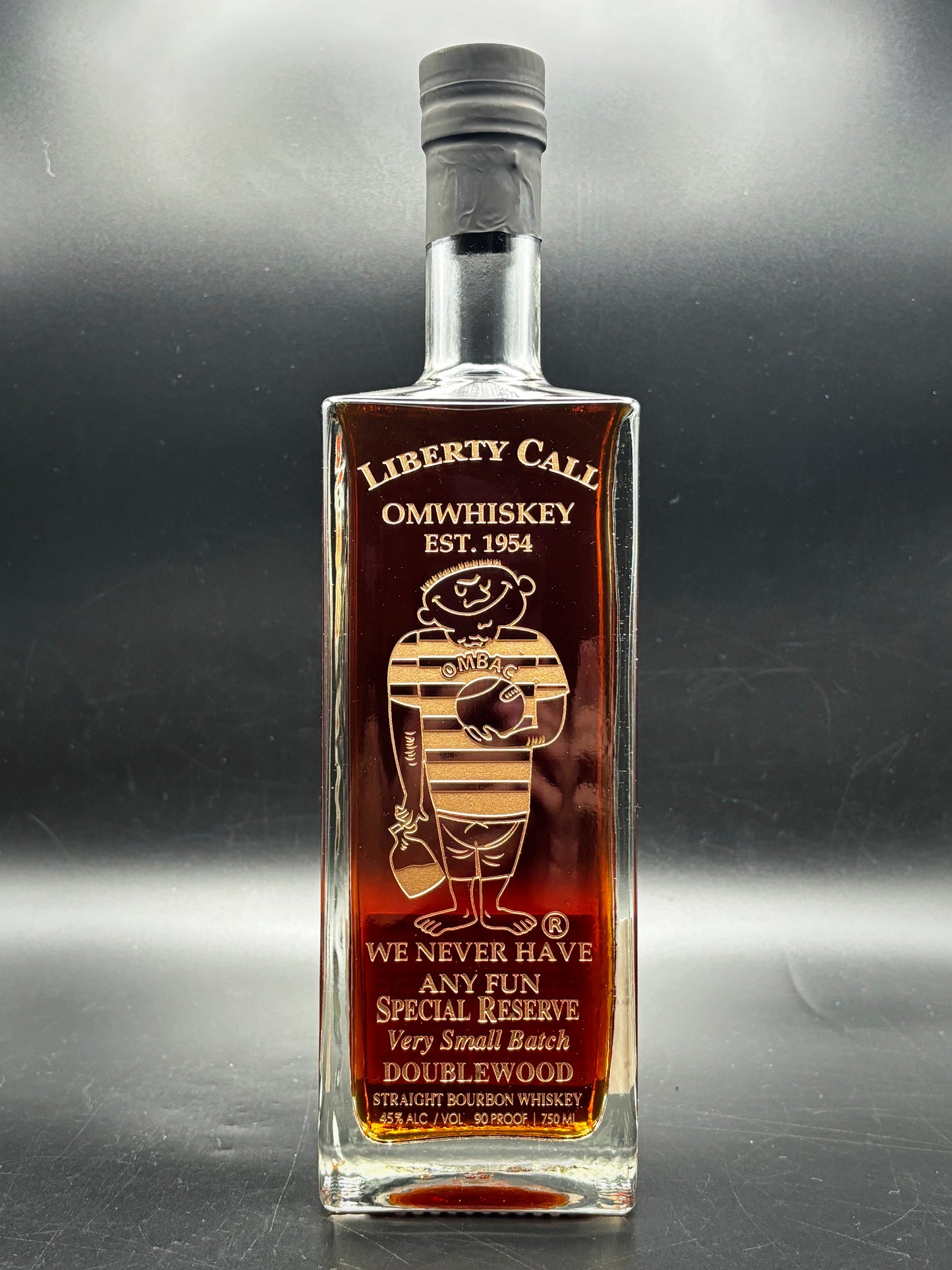 OMBAC Whiskey Bottle