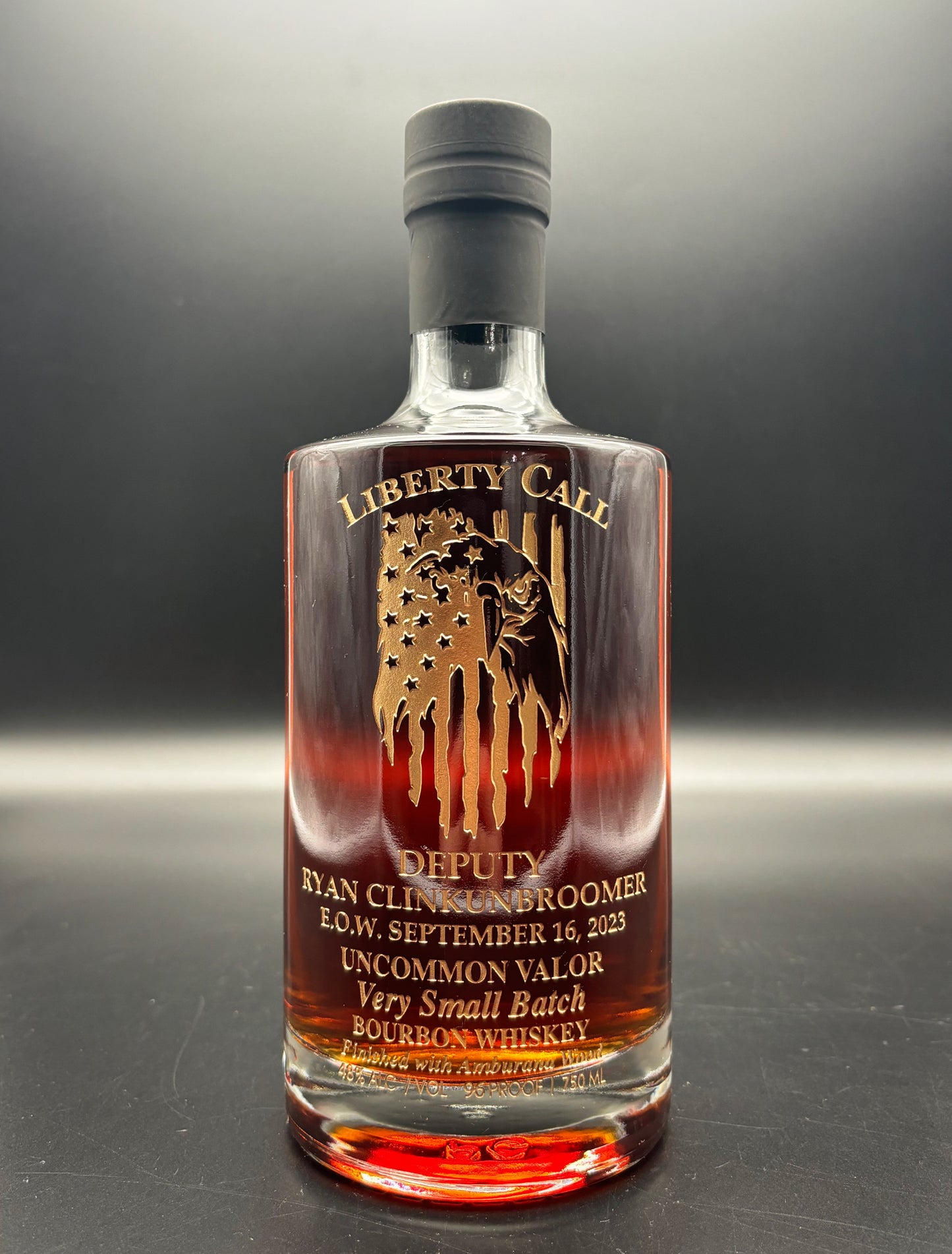 Los Angeles County Sheriff's Department Ryan Clinkunbroomer Memorial Whiskey Bottle