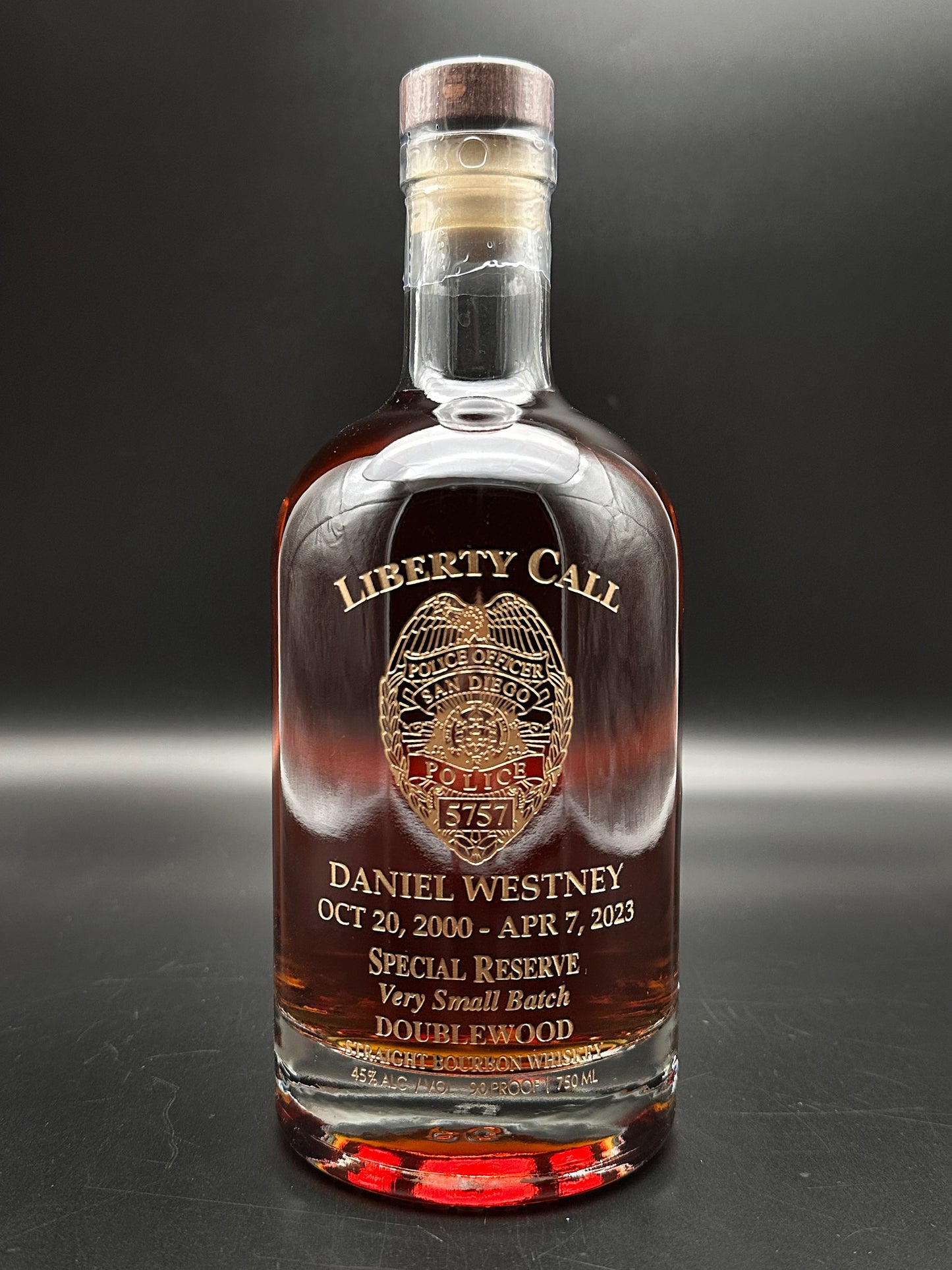 San Diego Police Department (SDPD) Custom Bottle