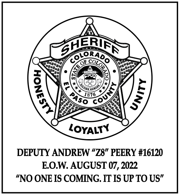 Deputy Andrew Peery - El Paso County Sheriff's Office Decanter