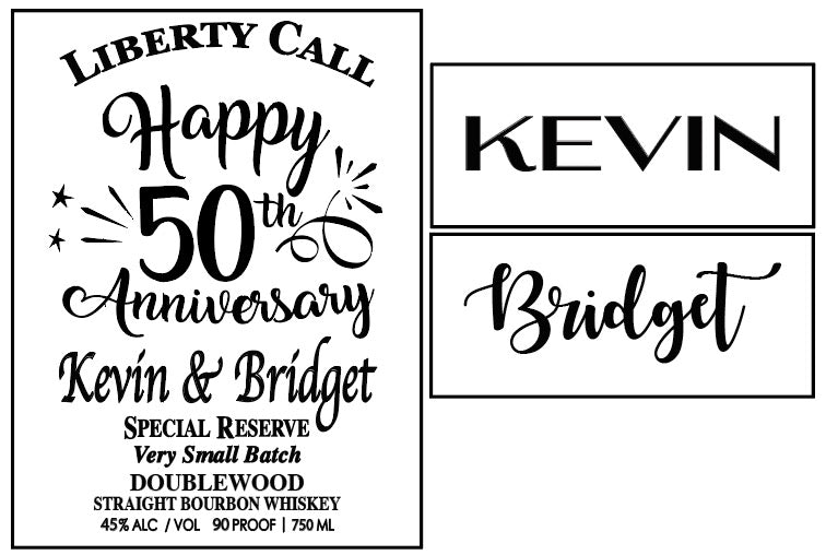 Kevin and Bridget Whiskey Bottle Set