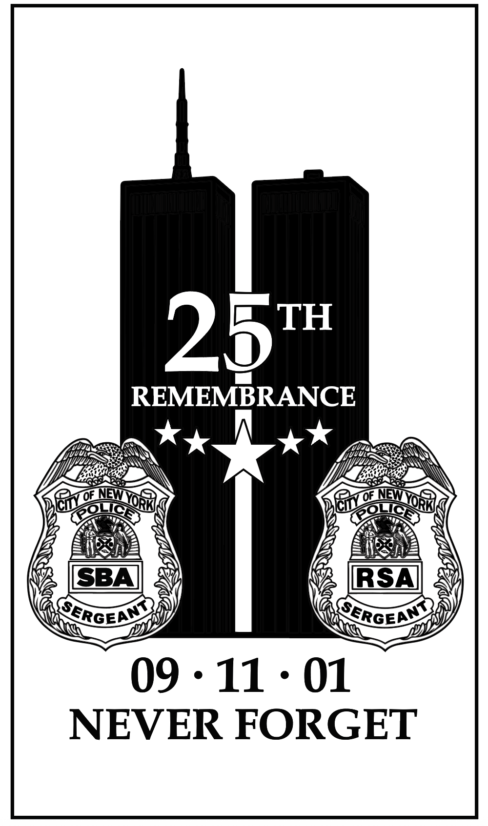 25th Remembrance 9/11 NYPD Decanter