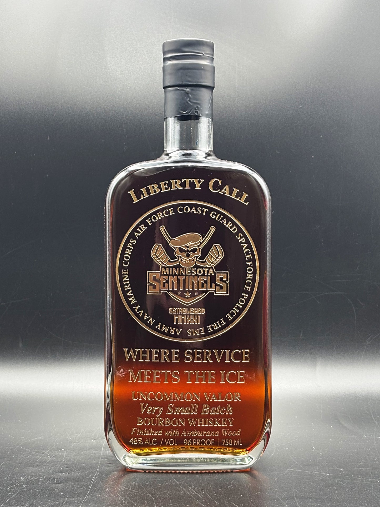 Minnesota Sentinels Whiskey Bottle