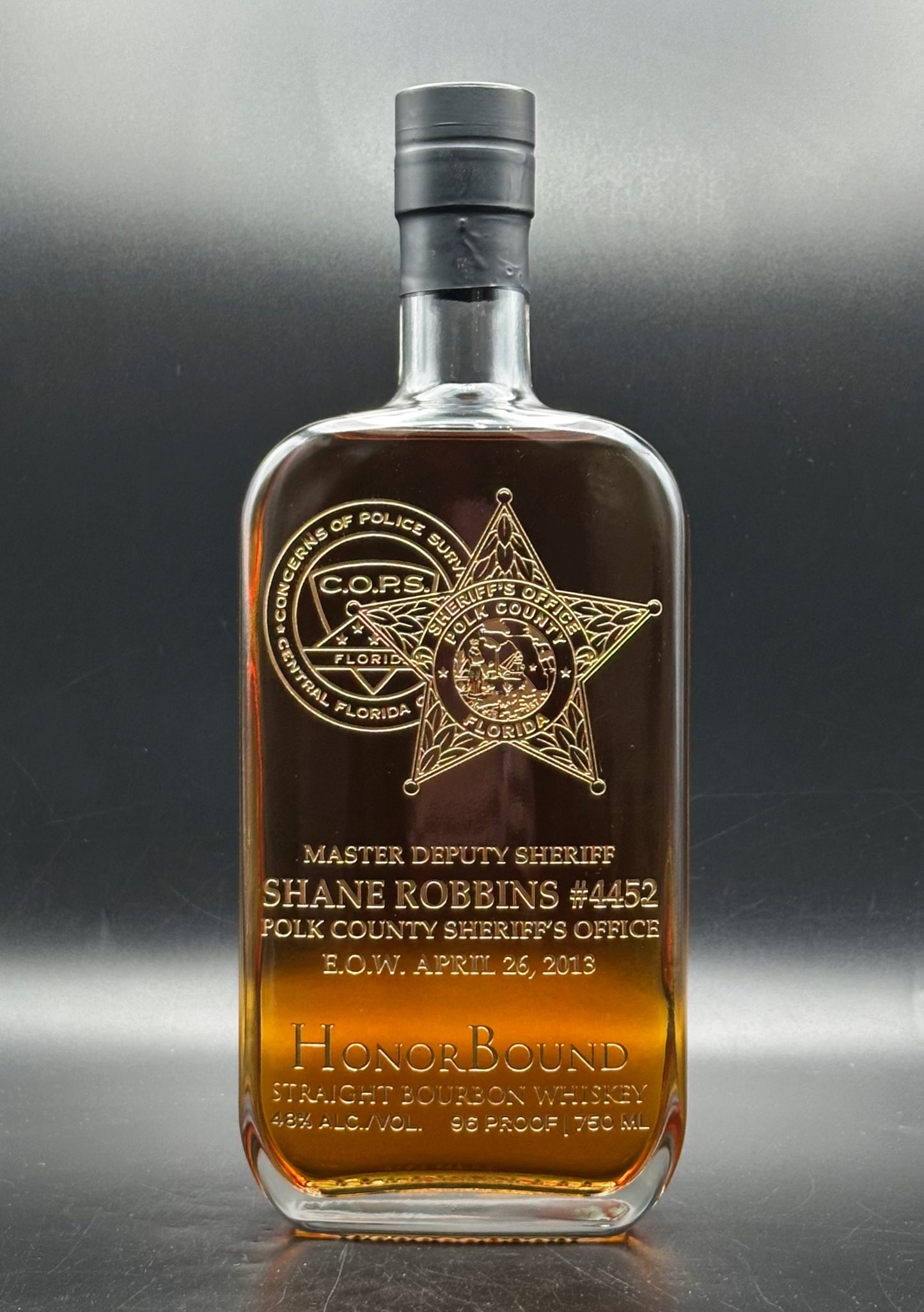 Master Deputy Sheriff Joseph "Shane" Robbins Memorial Bottle - Polk County Sheriff's Office