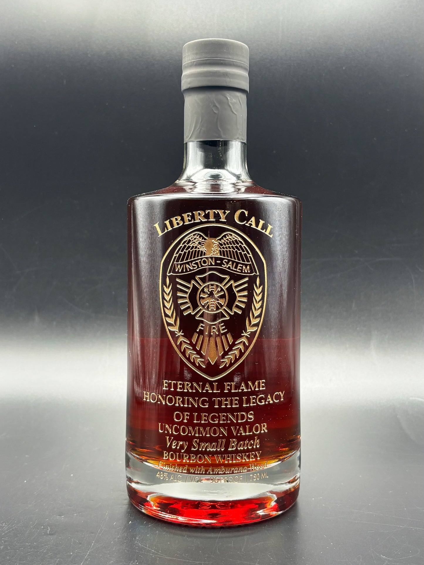 Winston-Salem Firefighters Fundraiser Whiskey Bottle