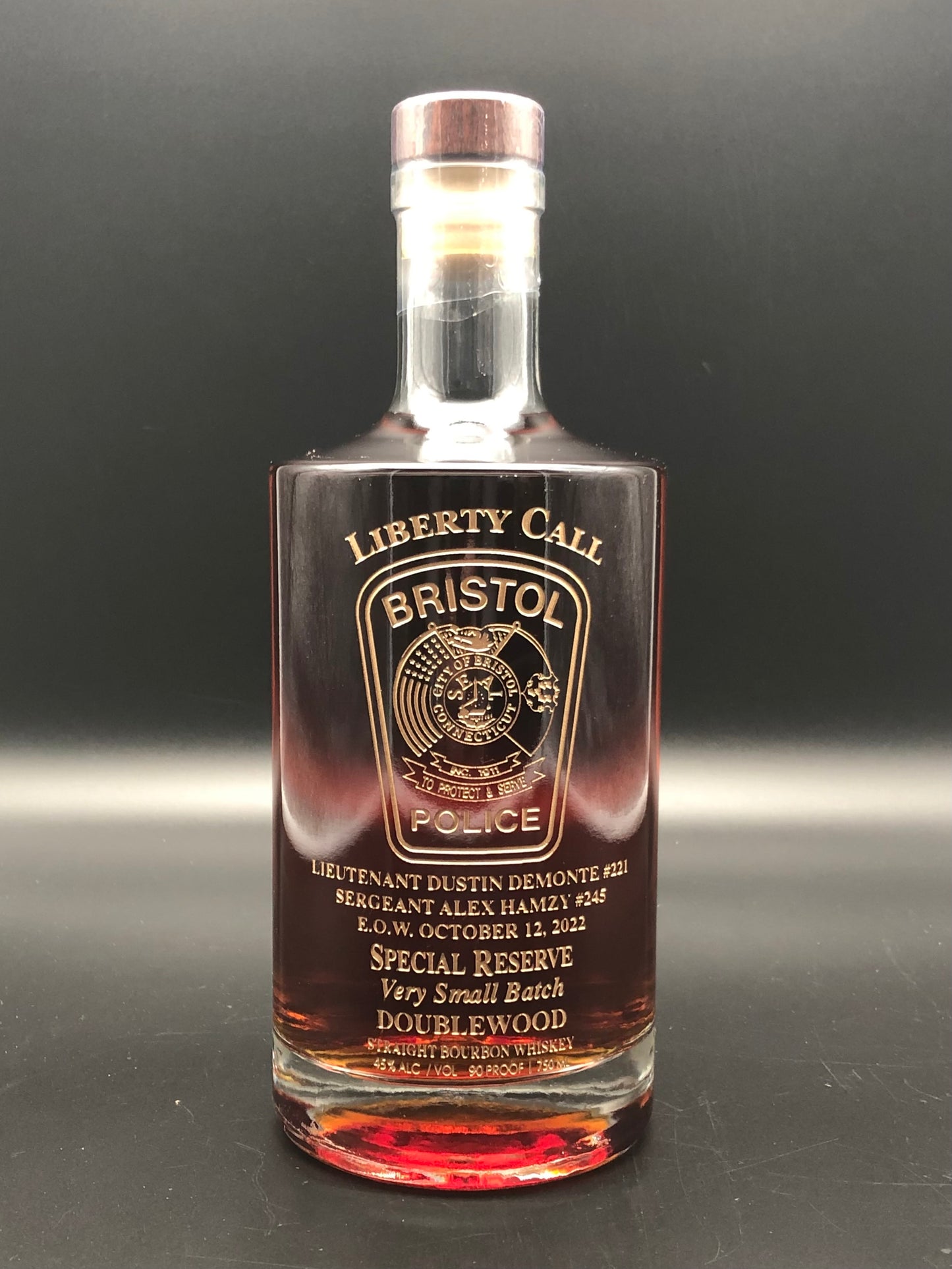 Bristol Police Sgt. Alex Hamzy and Lt. Dustin DeMonte Memorial Bottle