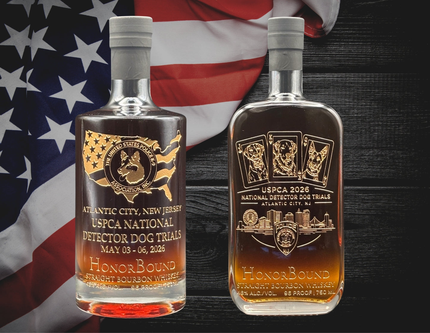 2026 USPCA National Detector Dog Trials Whiskey Bottle