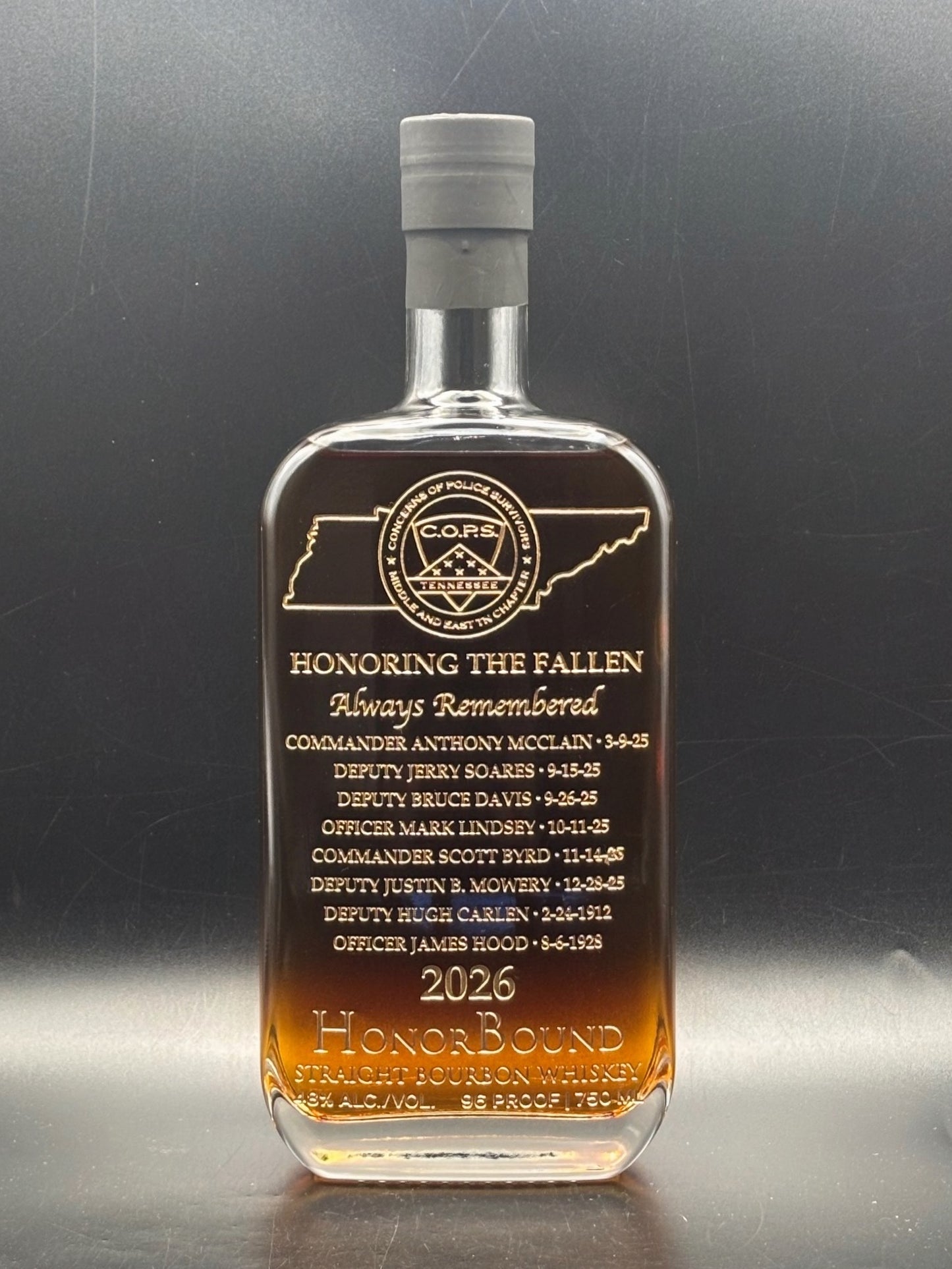 2026 Middle and East Tennessee Concerns of Police Survivors Memorial Bottle