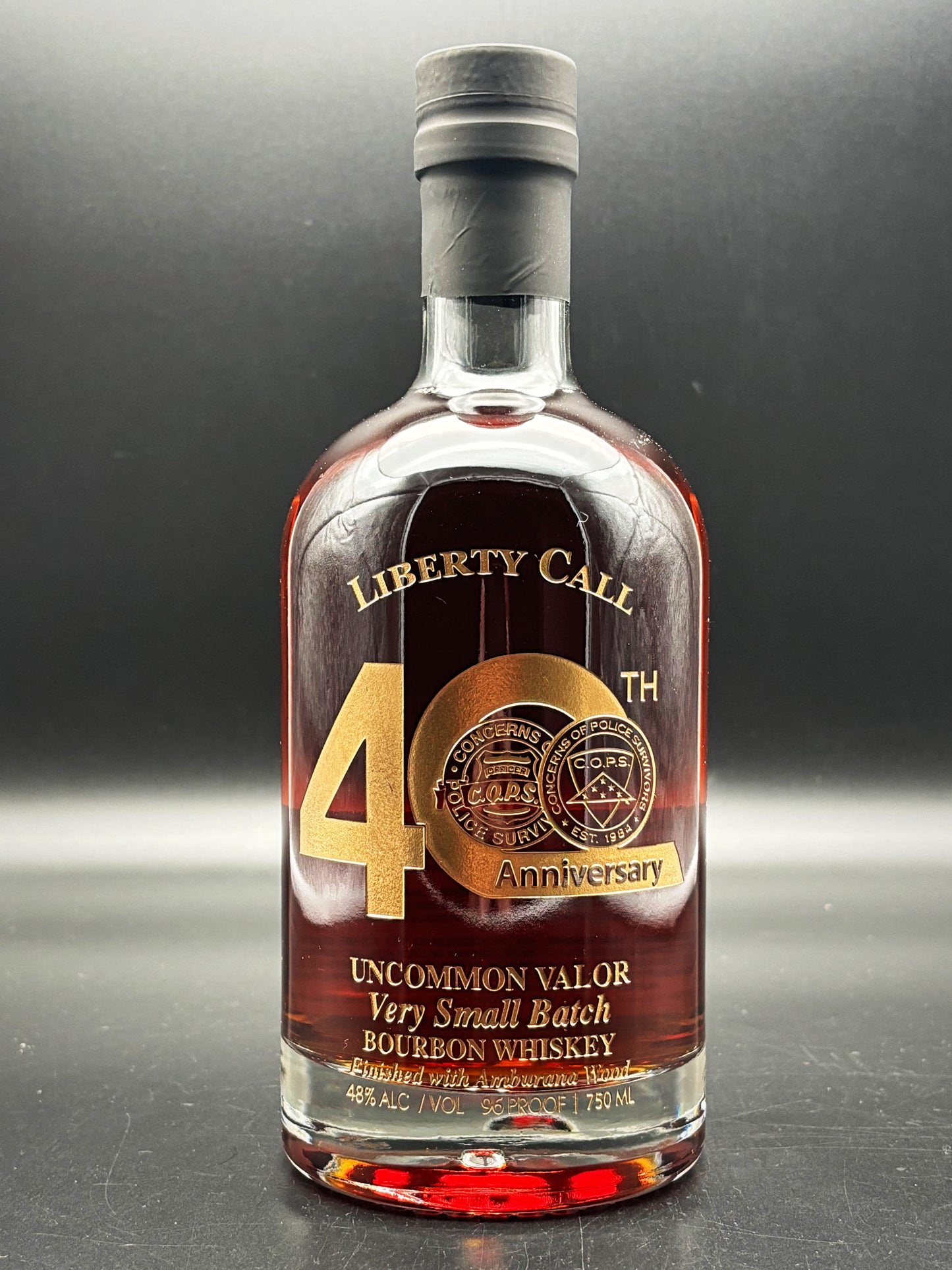 Concerns of Police Survivors (COPS) 40th Anniversary Commemorative Whiskey Bottle