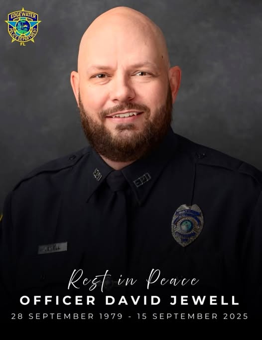 Officer David Jewell -  Edgewater Police Department - Memorial Whiskey Bottle