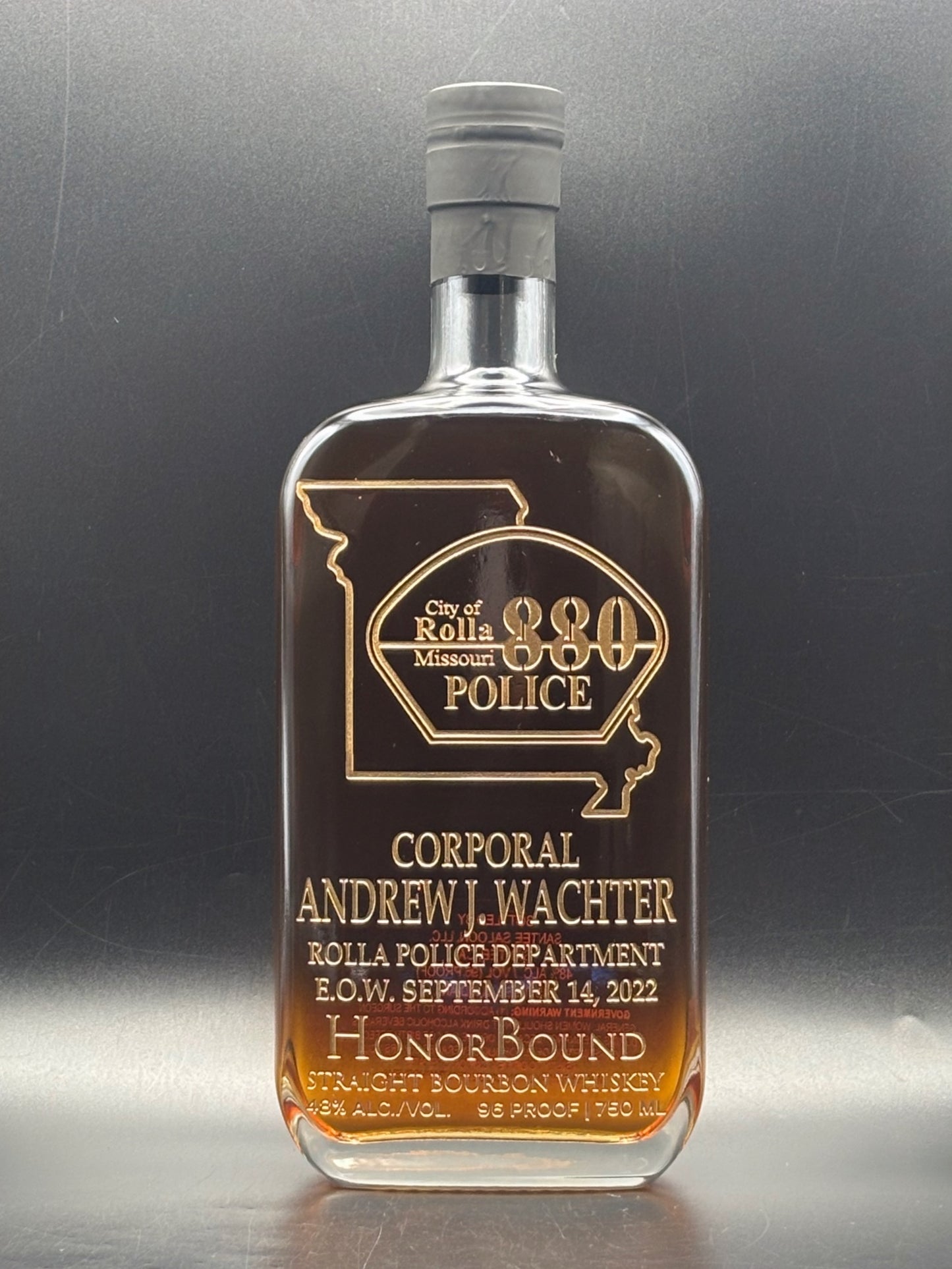 Corporal Andrew Wachter - Rolla Police Department - Memorial Bottle