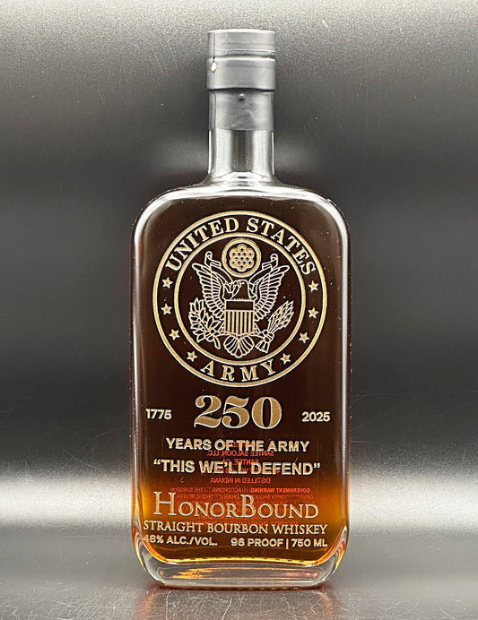 Army 250th Anniversary Whiskey Bottle