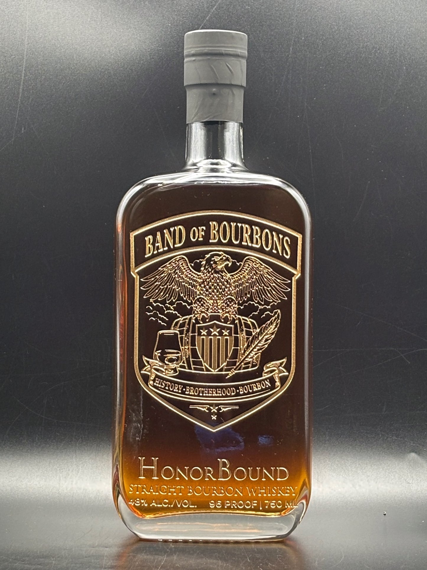 Band of Bourbons Whiskey Bottle