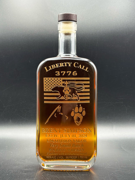 Charlotte-Mecklenburg Police Department K9 Officer Brent Simpson Memorial Whiskey Bottle