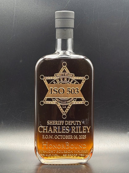Deputy Charles Riley - Iberville Parish Sheriff's Office - Memorial Bottle