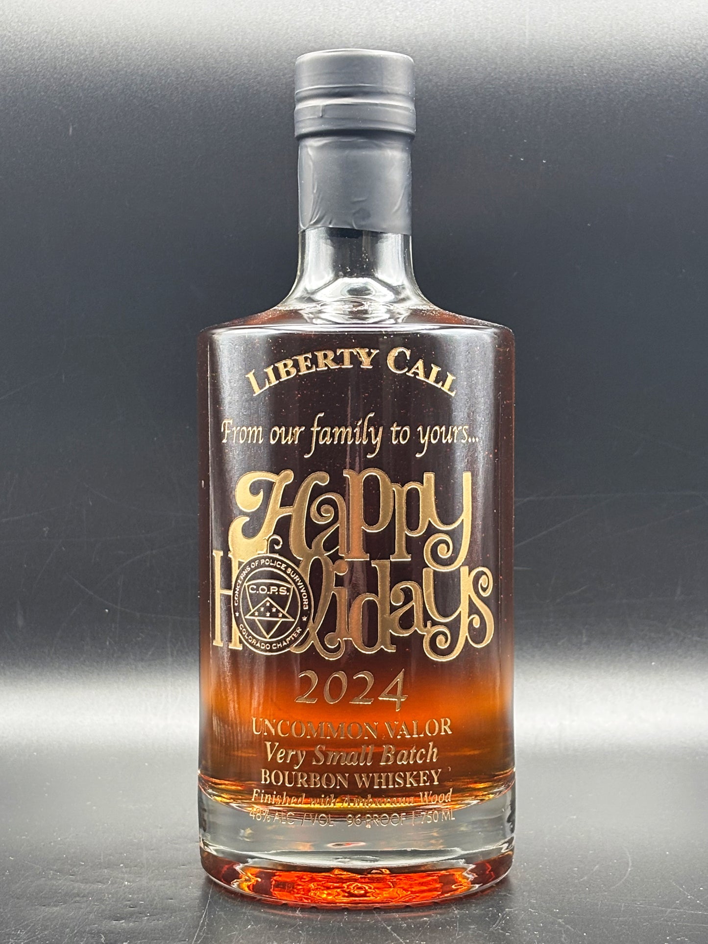 Colorado Concerns of Police Survivors 2024 Holiday Whiskey Bottle
