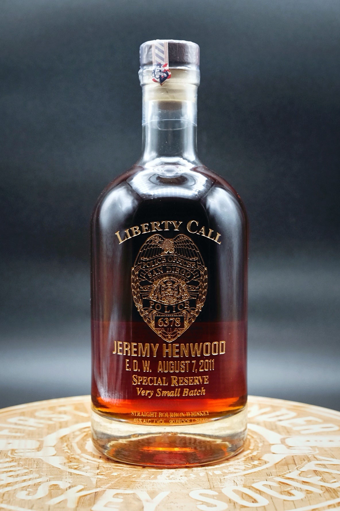 San Diego Police Department Officer Jeremy Henwood Memorial Bottle