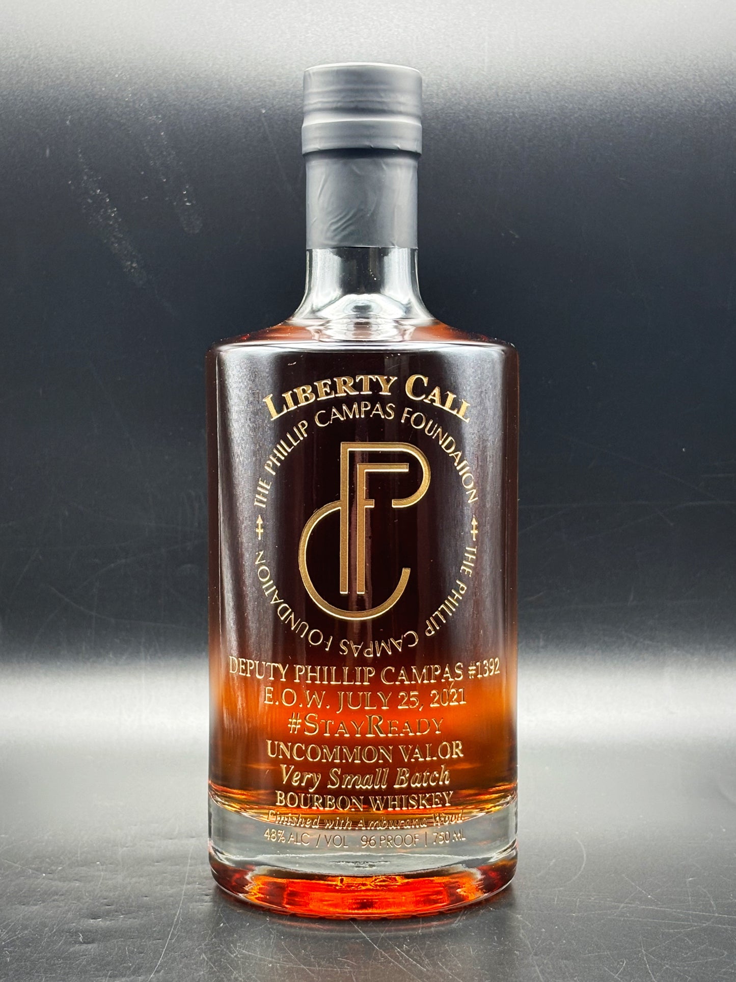 Deputy Phillip Campas Foundation Memorial Whiskey Bottle