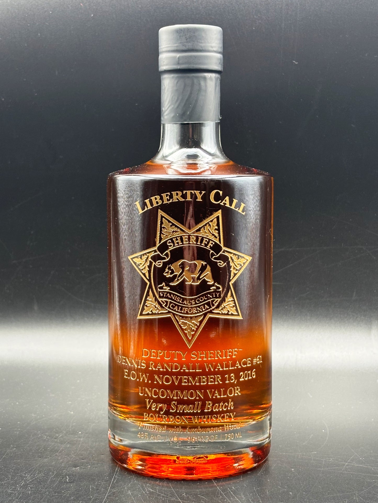 Stanislaus County Sheriff's Department Deputy Dennis Wallace Memorial Bottle