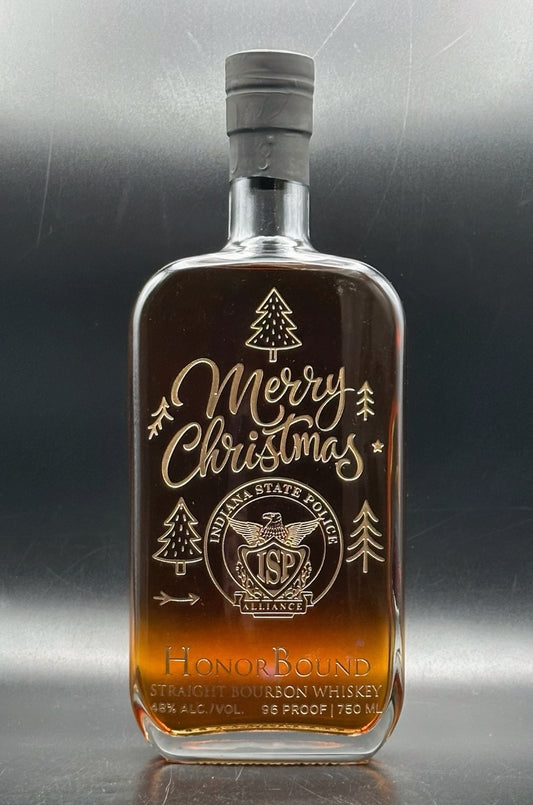 Indiana State Police Alliance 2025 Holiday Whiskey Bottle
