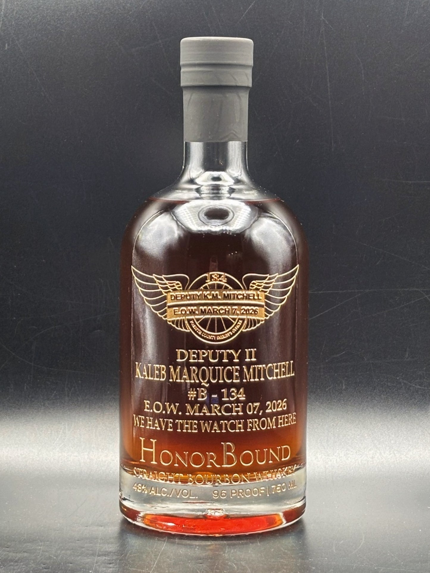 Deputy Kaleb Mitchell - Forsyth County Sheriff's Office - Memorial Bottle
