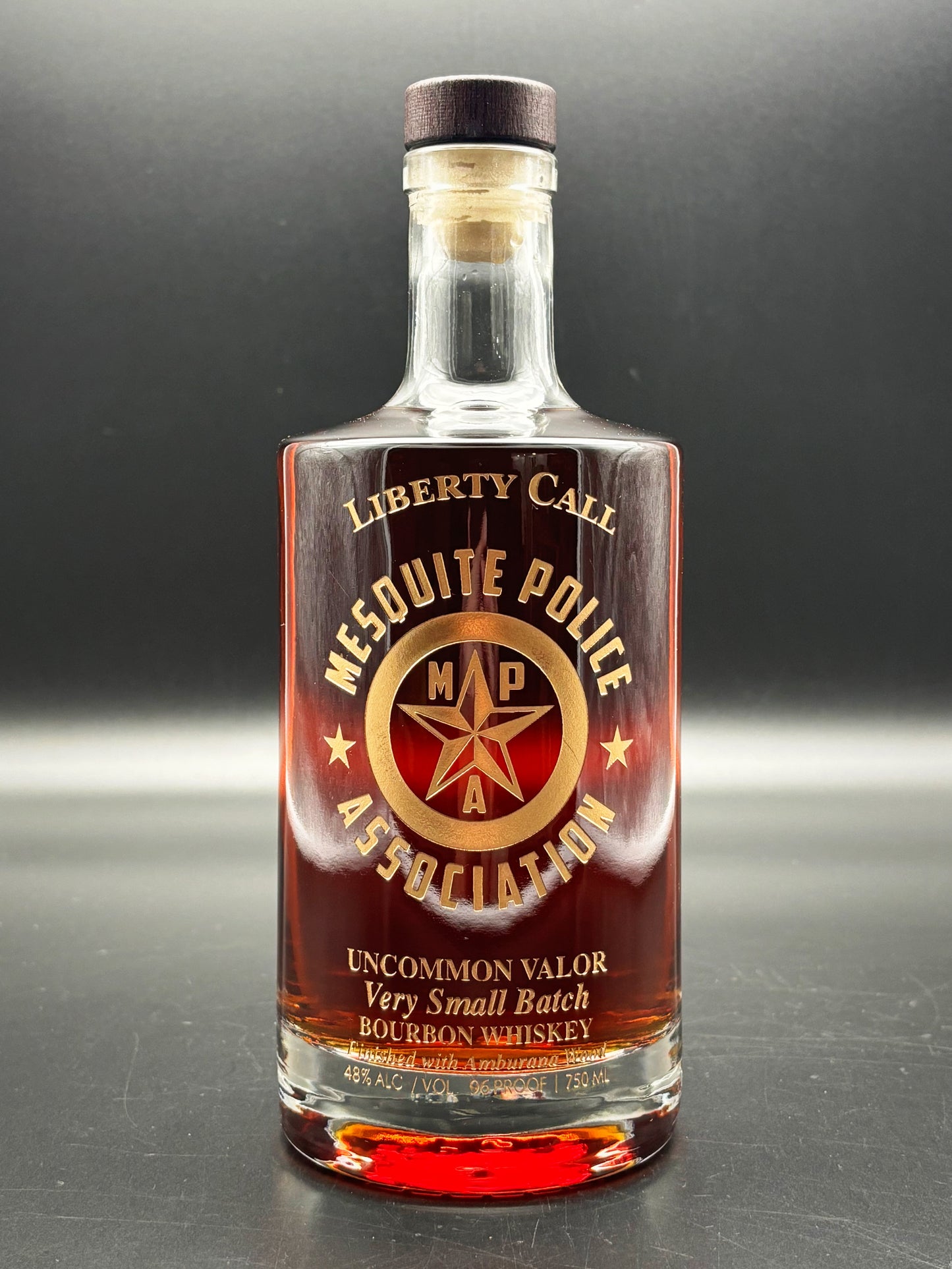 Mesquite Police Association Commemorative Whiskey Bottle