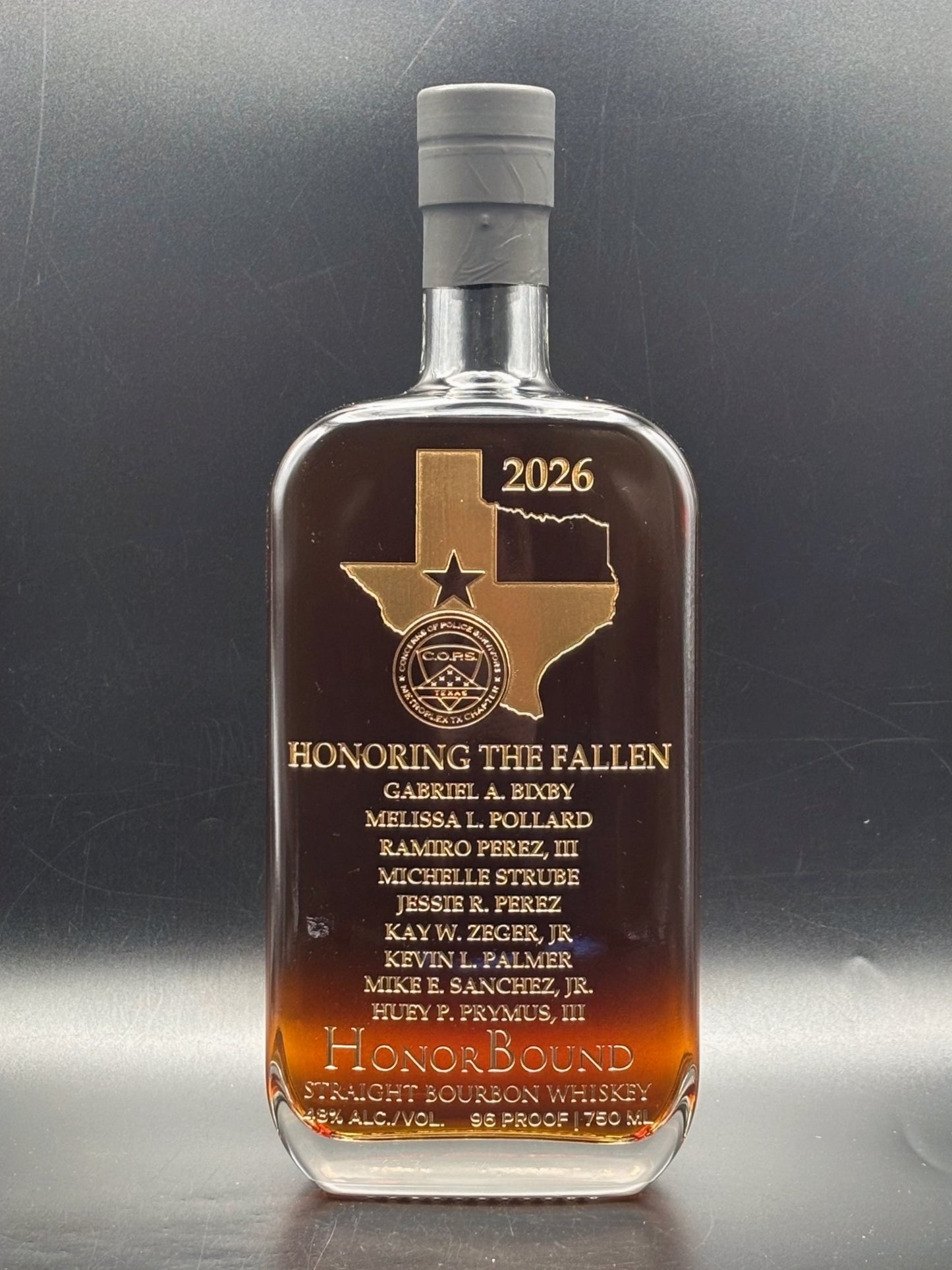 2026 Metroplex Concerns of Police Survivors (COPS) Commemorative Whiskey Bottle