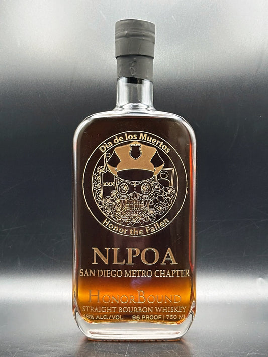 NLPOA Dia de los Muertos Whiskey Bottle