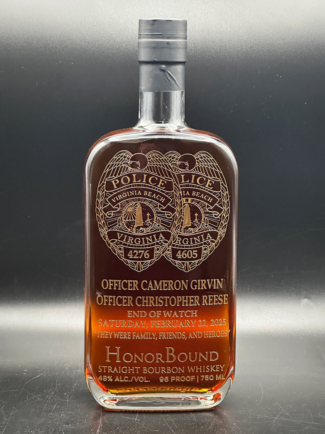 Officers Cameron Girvin and Christopher Reese Memorial Bottle - Virgin ...