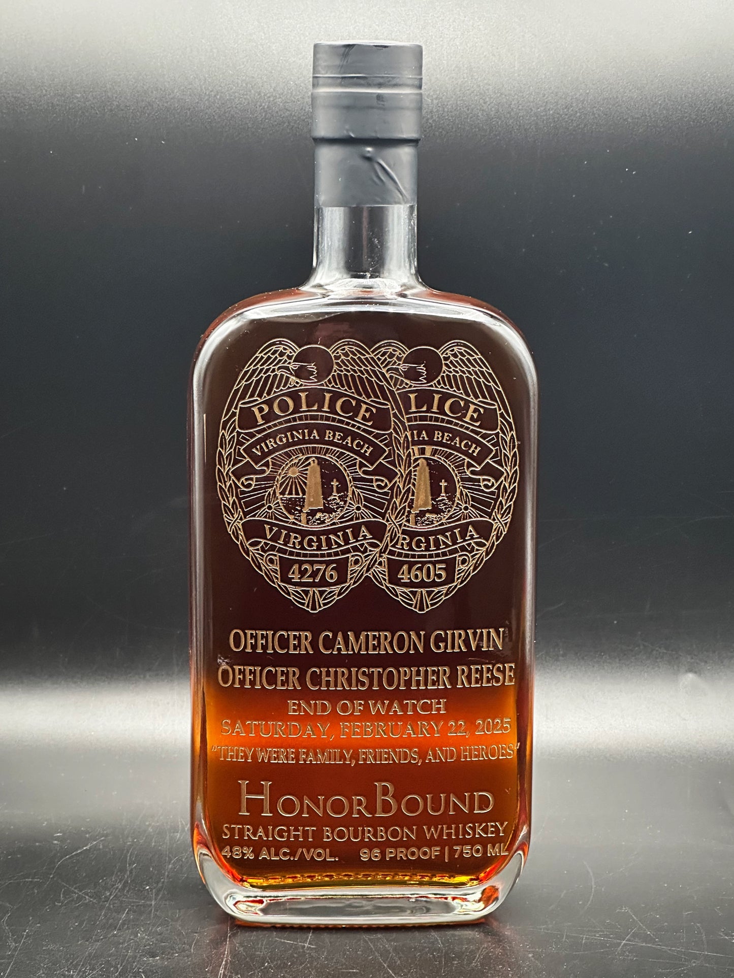 Officers Cameron Girvin and Christopher Reese Memorial Bottle - Virginia Beach Police Department