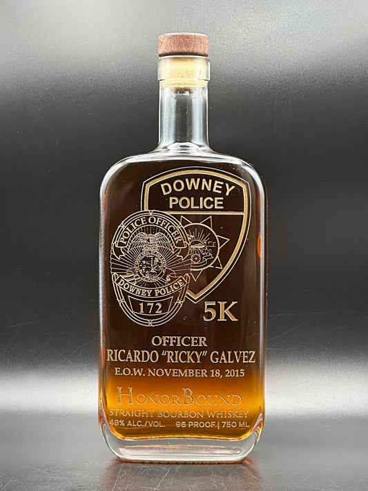 Officer Ricardo "Ricky" Galvez - Downey Police Department Memorial Bottle