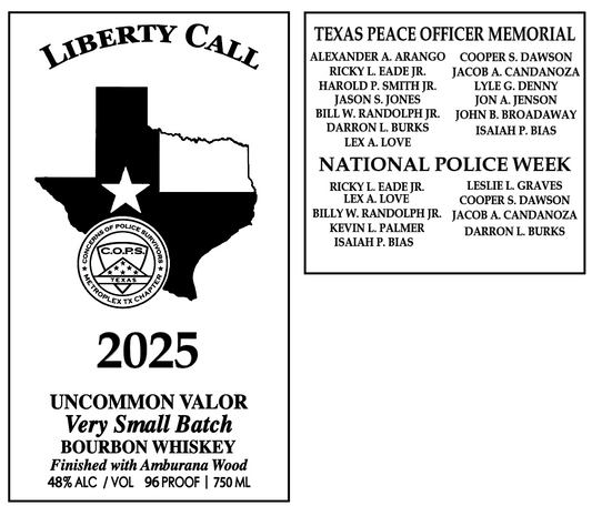 Metroplex Concerns of Police Survivors (COPS) 2025 Commemorative Decanter
