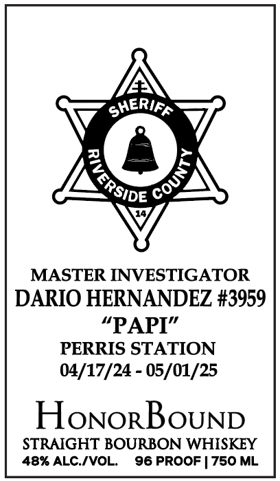Master Investigator Dario Hernandez Custom Bottle