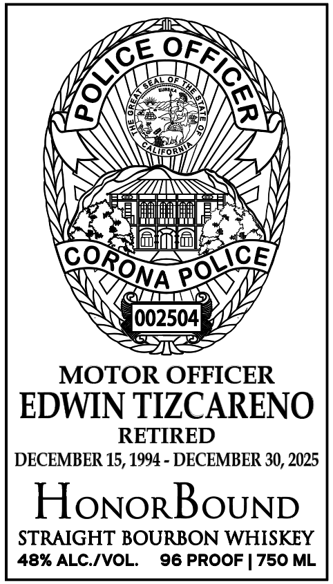 Edwin Tizcareno Retirement Bottle