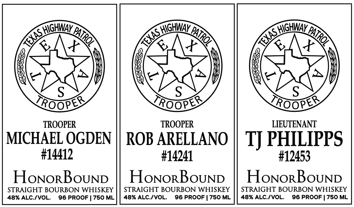 Texas Department of Public Safety (DPS) Troopers Bottles