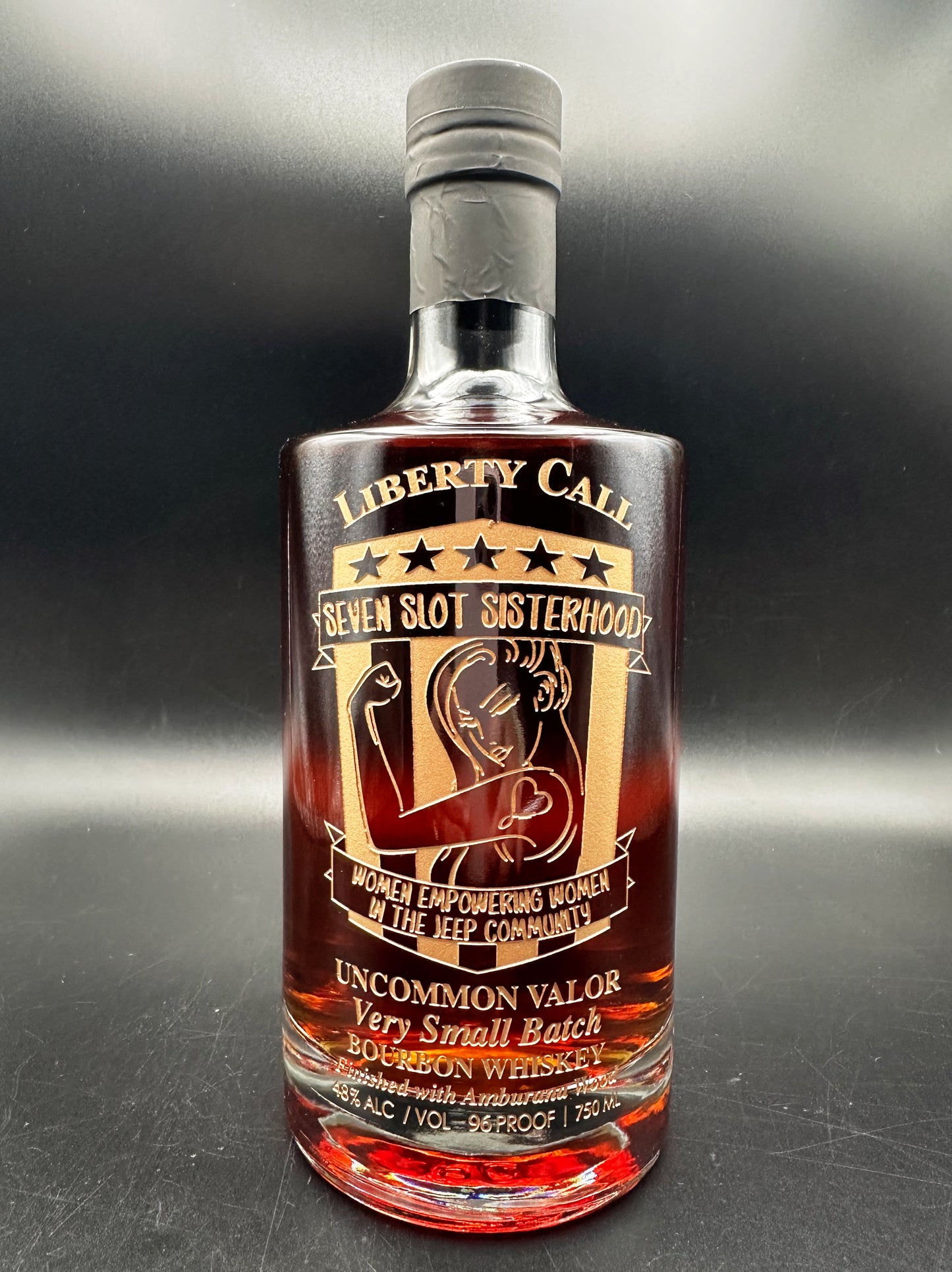 Seven Slot Sisterhood Commemorative Whiskey Bottle