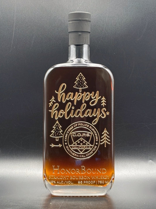 Southern California Concerns of Police Survivors 2025 Holiday Whiskey Bottle