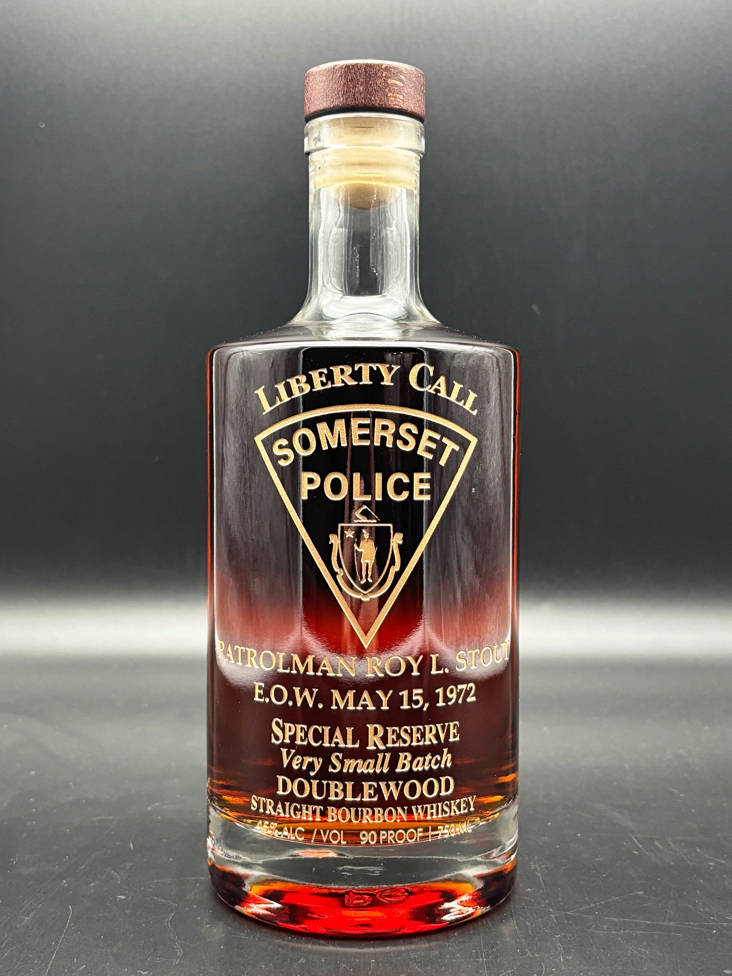 Somerset Police Patrolman Roy L. Stout Memorial Bottle