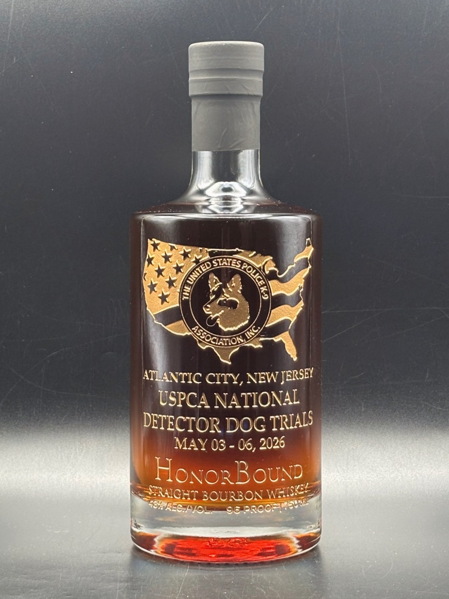 2026 USPCA National Detector Dog Trials Whiskey Bottle