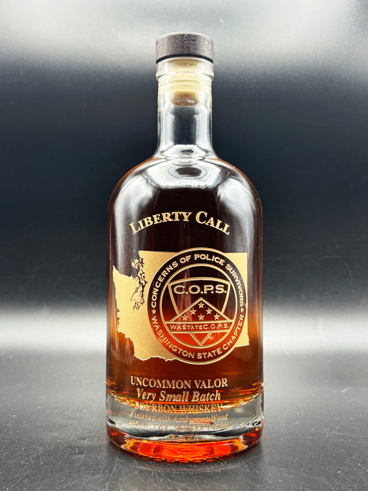 Washington State Concerns of Police Survivors (COPS) Commemorative Whiskey Bottle