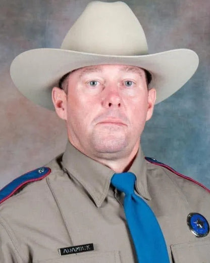Trooper Jerry Adamick Jr -  Texas Department of Public Safety - Texas Highway Patrol - Memorial Whiskey Bottle